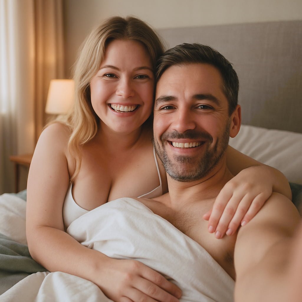 couple selfie in bed opt